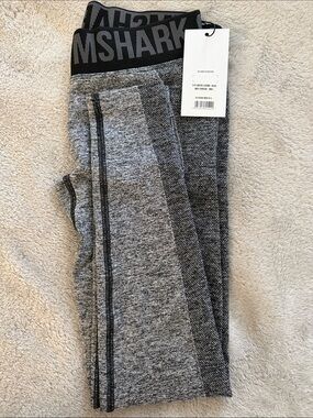 Gymshark Kids Gray Seamless Contrast Panel Leggings